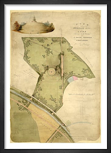 Plan for Primrose Hill, 1841 by Sir James Pennethorne