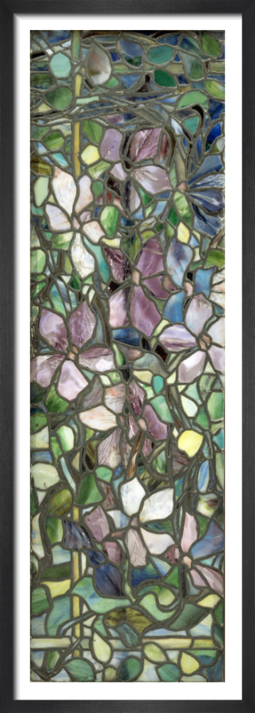 Stained Glass with Clematis, c.1900 (One Panel)