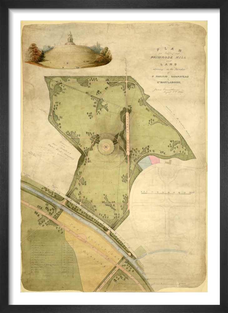 Plan for Primrose Hill, 1841