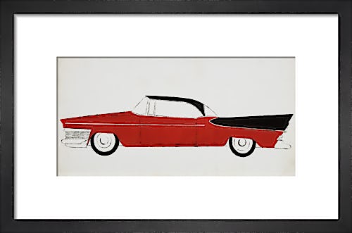 Red & Black Car by Andy Warhol