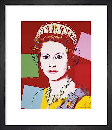 Reigning Queens: Queen Elizabeth II of the United Kingdom, 1985 (dark outline) by Andy Warhol