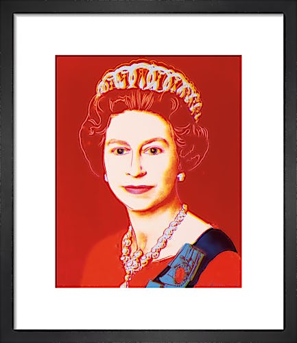 Reigning Queens: Queen Elizabeth II of the United Kingdom, 1985 (light outline) by Andy Warhol