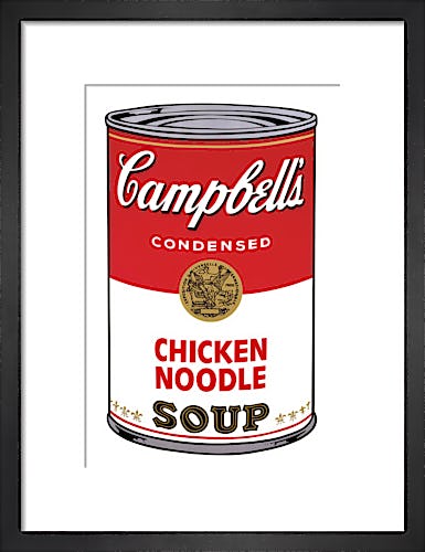 Campbell's Soup I, 1968 (chicken noodle) by Andy Warhol