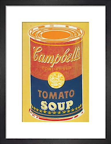 Colored Campbell's Soup Can, 1965 (yellow & blue) by Andy Warhol