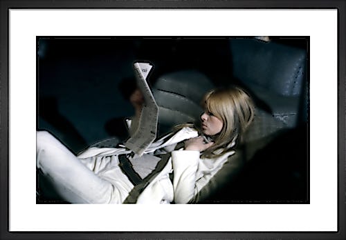 Nico reclines, The Factory NYC, 1966 by Nat Finkelstein