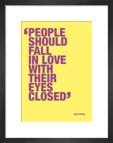 Fall in love by Andy Warhol