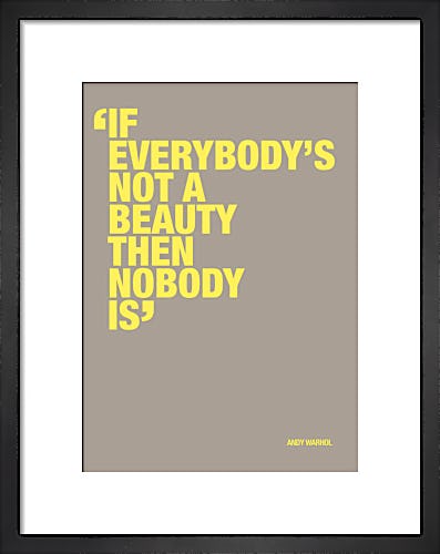 Not a beauty by Andy Warhol