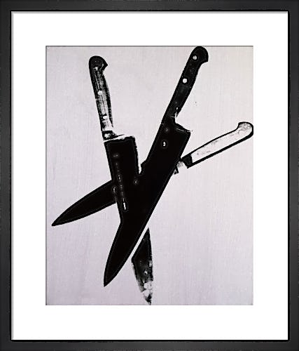 Knives, c.1981-82 (three black) by Andy Warhol