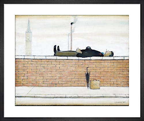 Man Lying On A Wall, 1957 by L.S. Lowry