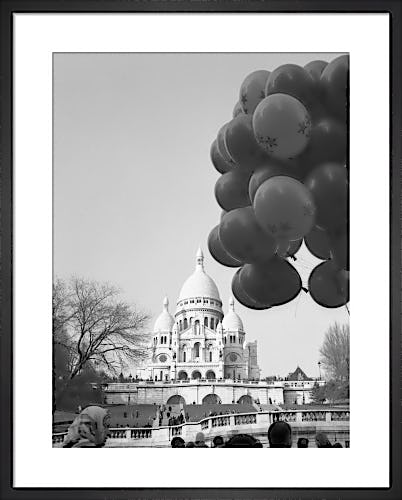 Balloons over Sacre Coeur, Paris 1963 by Alan Scales