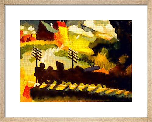 View with Railway and Castle by Wassily Kandinsky