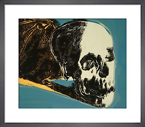 Skull, 1976 (yellow on teal) by Andy Warhol