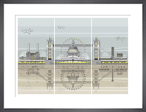 London Landmarks Triptych by Linescapes