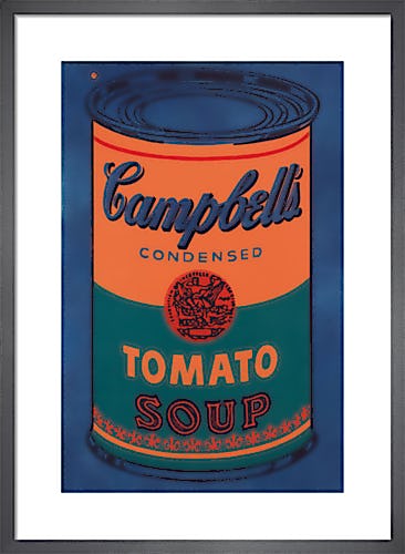 Colored Campbell's Soup Can, 1965 (blue & orange) by Andy Warhol