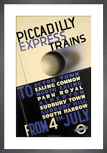Piccadilly express trains, 1932 by Edward McKnight Kauffer