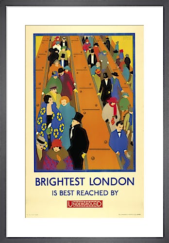 Brightest London is best reached by Underground, 1924 by Horace Taylor