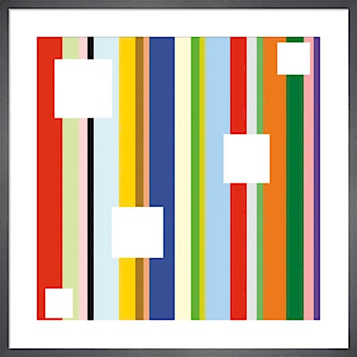 White Square on Stripe (detail) by Dan Bleier