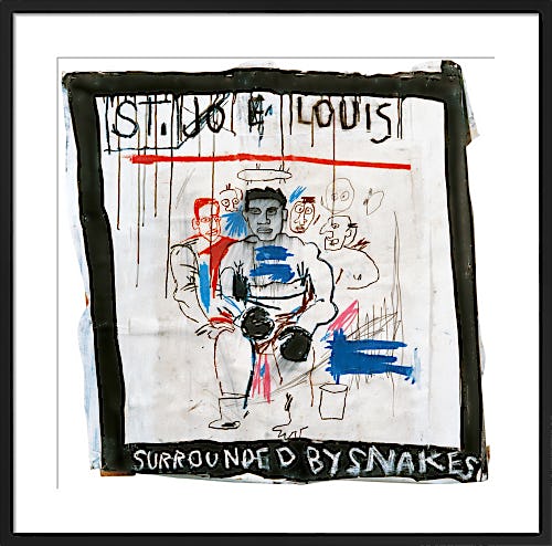 St. Joe Louis surrounded by Snakes, 1982 by Jean-Michel Basquiat