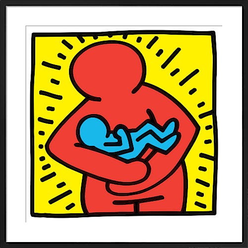 Untitled (mother and baby) by Keith Haring
