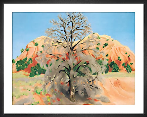 Dead Tree with Pink Hill, 1945 by Georgia O'Keeffe