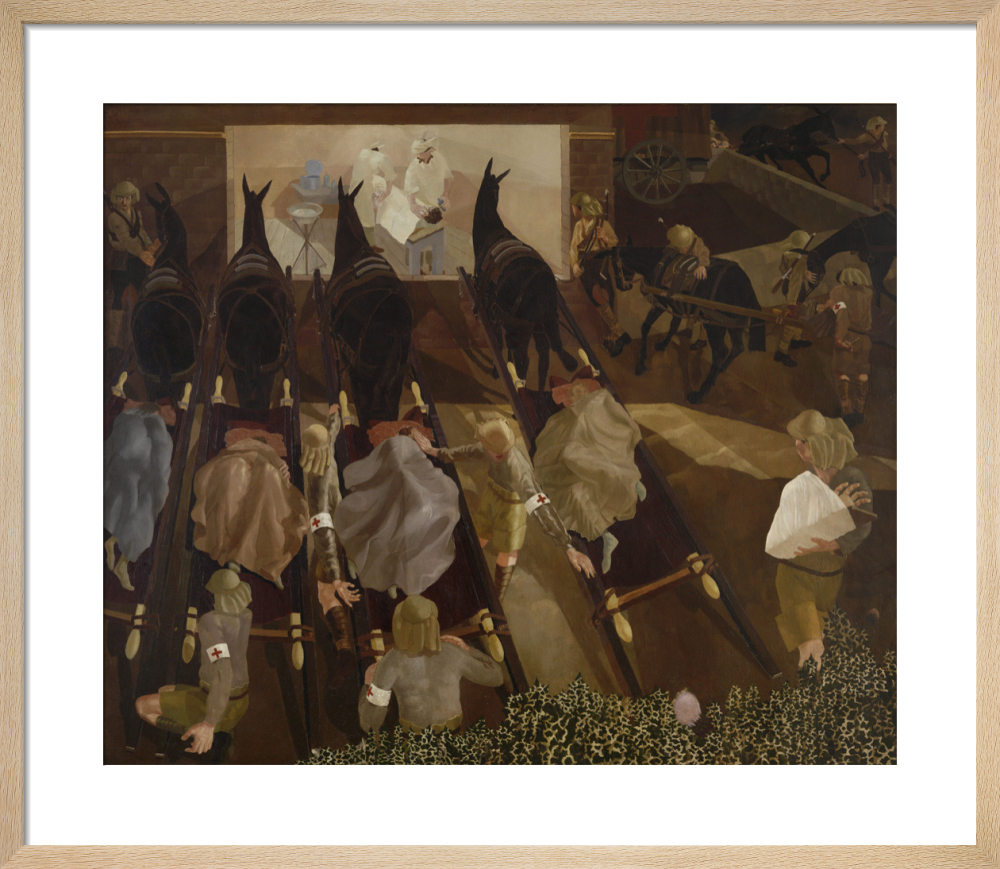 Travoys arriving with Wounded, 1916