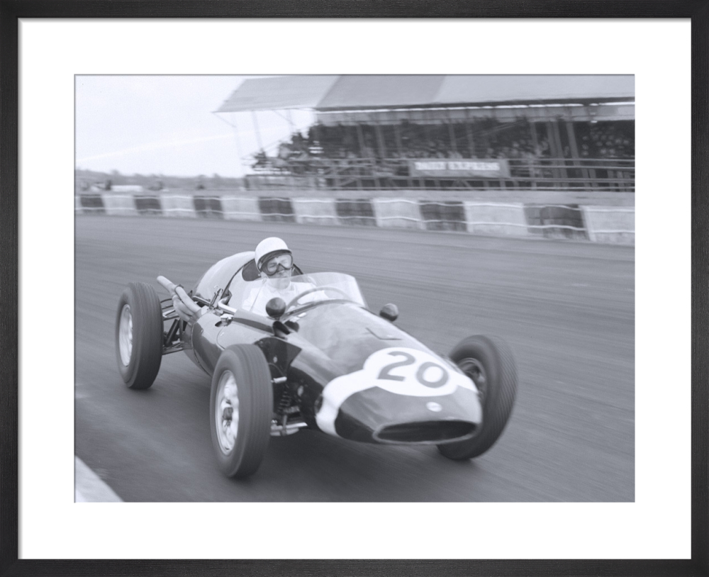 Stirling Moss cornering, Silverstone