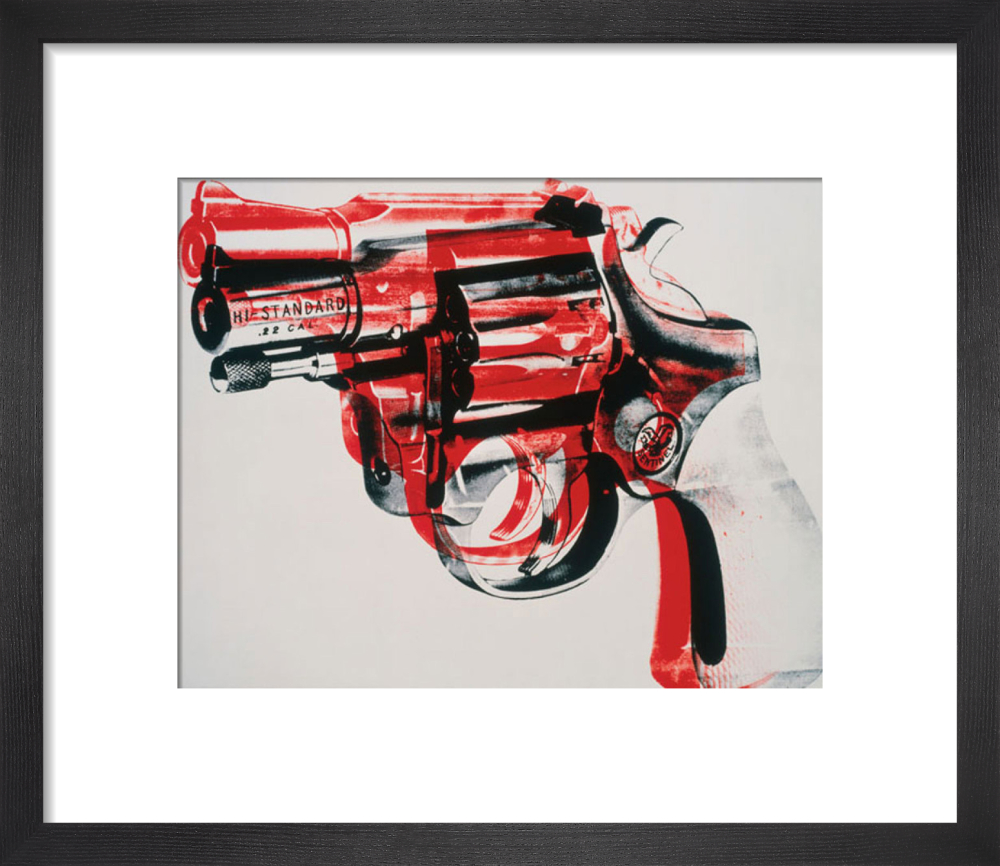 WARHOL、Gun、希少画集画、新品額装付