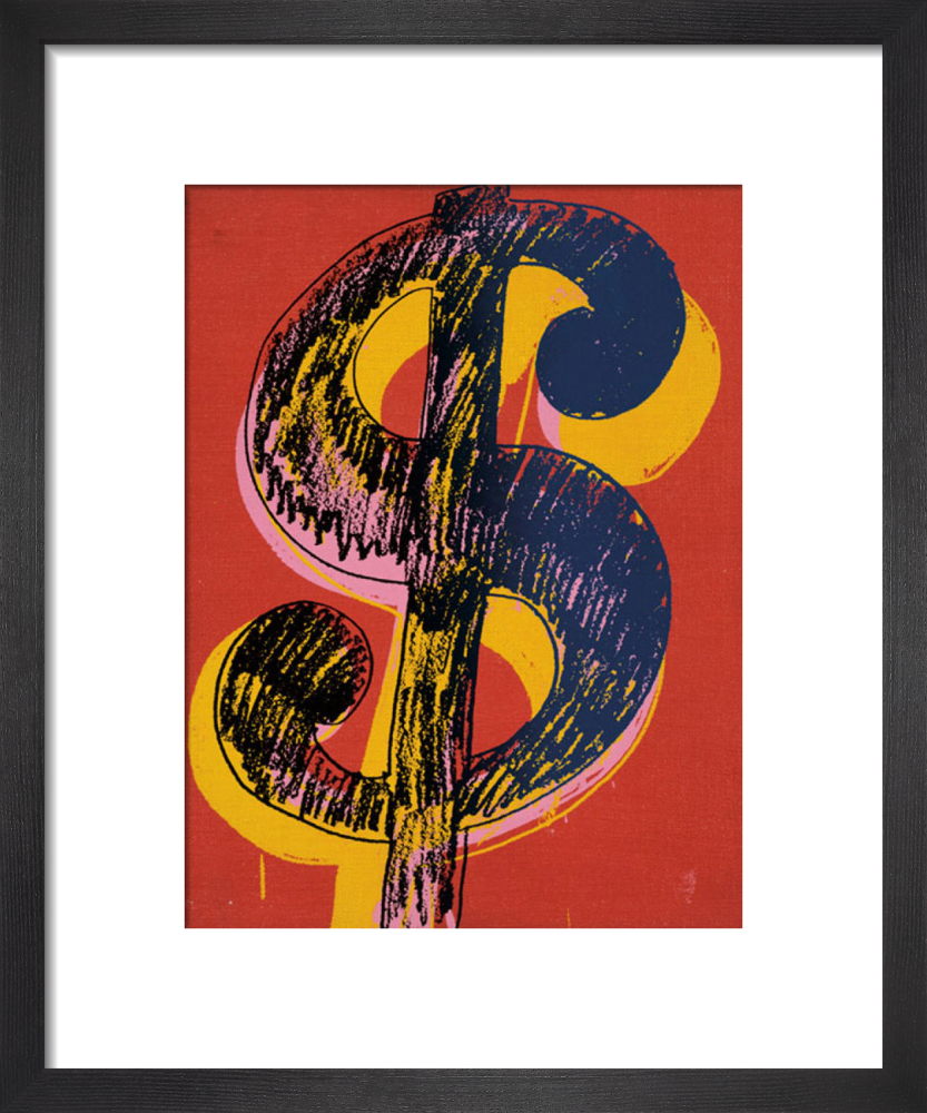 Dollar Sign, 1981 (black & yellow on red)