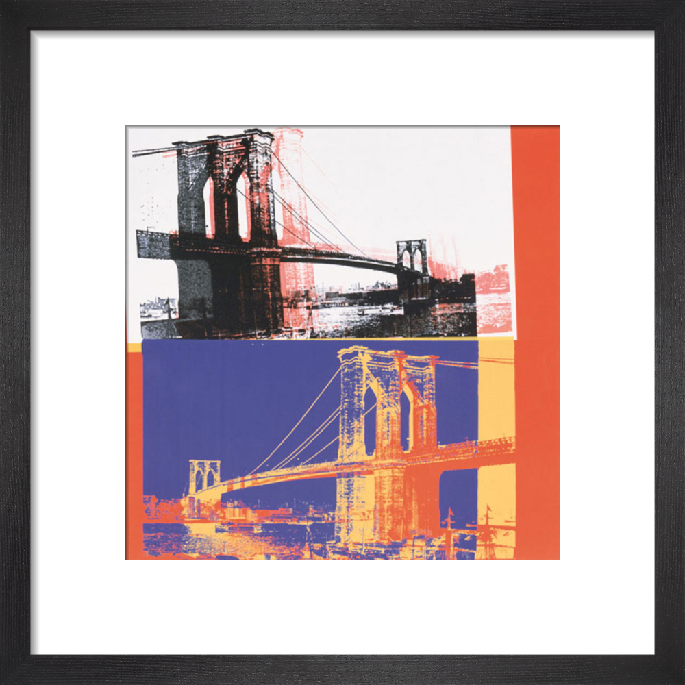 Brooklyn Bridge, 1983 (black bridge, white background)