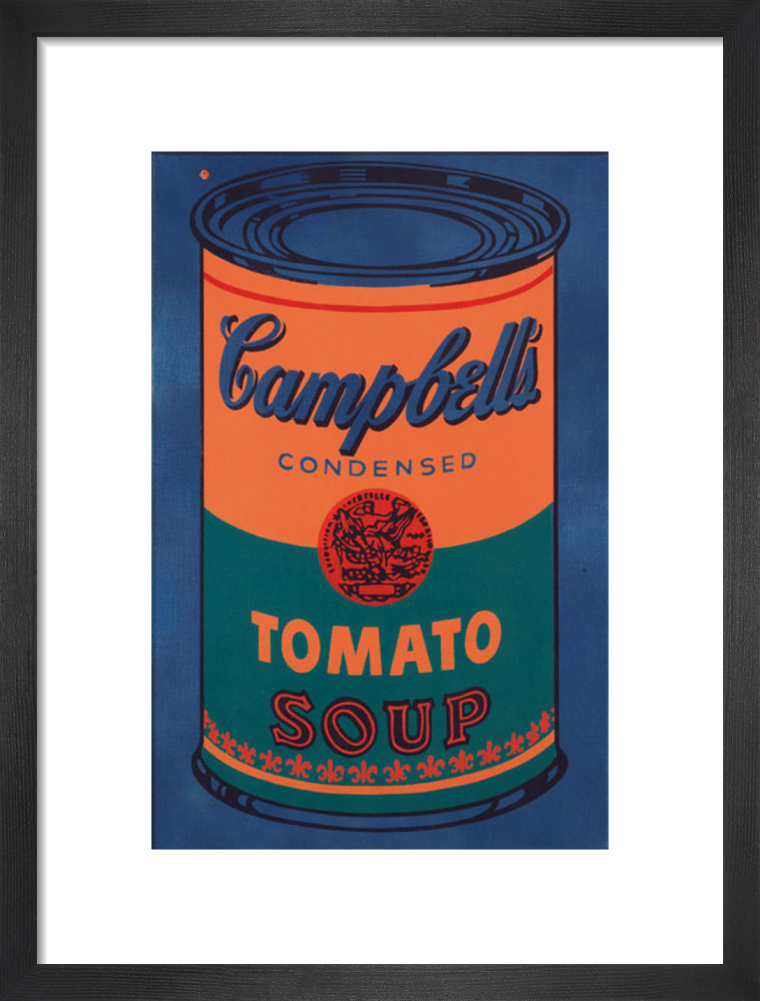 Colored Campbell's Soup Can, 1965 (blue & orange)