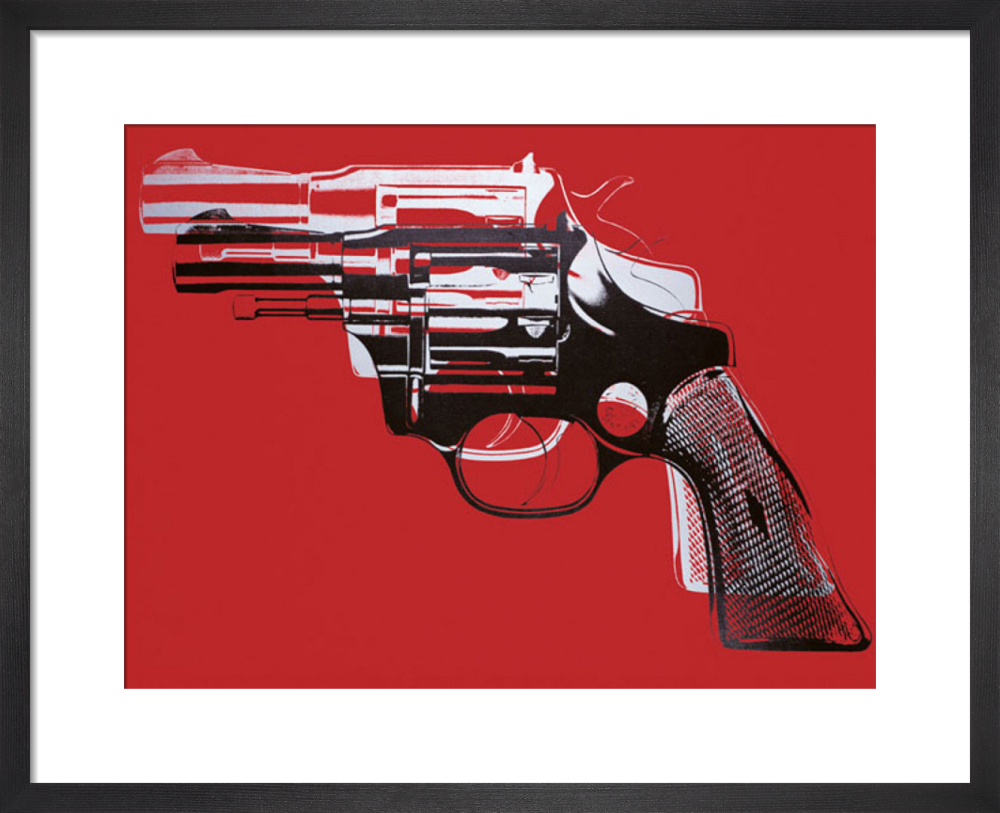 Guns, c.1981-82 (white and black on red)