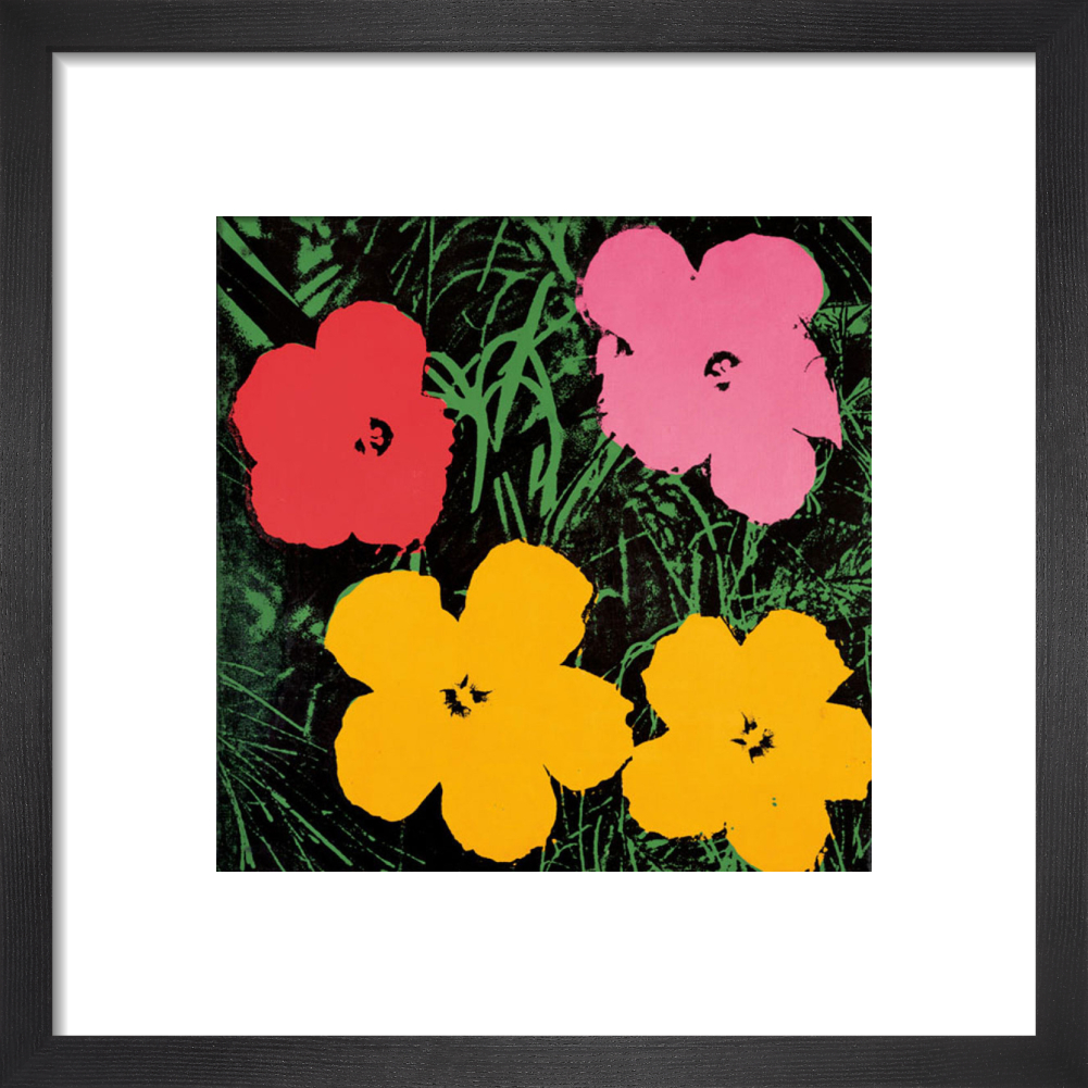 Flowers, c.1964 (1 red, 1 pink, 2 yellow) Art Print by Andy Warhol 
