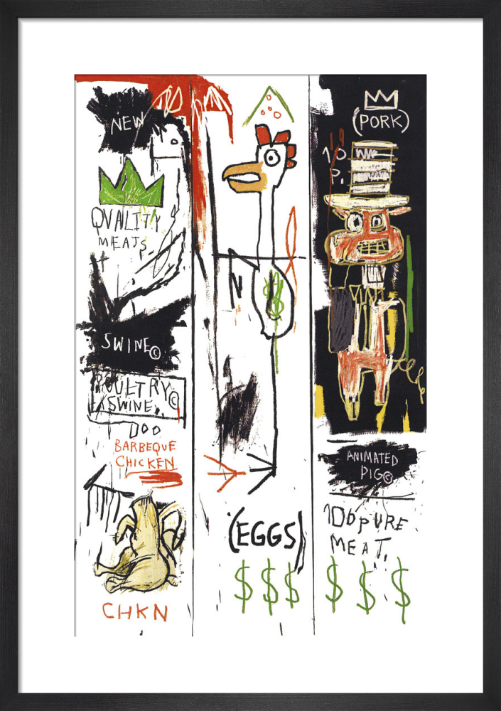 原価バスキア Basquiat★BLACK TAR & FEATHERS★混合メディアペインティング★希少作品★販売証明書★限定販売作品★超特価☆ その他