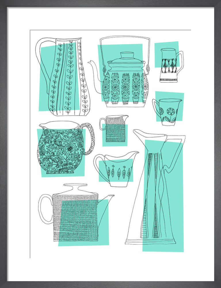 Teapots & Jugs (blue)