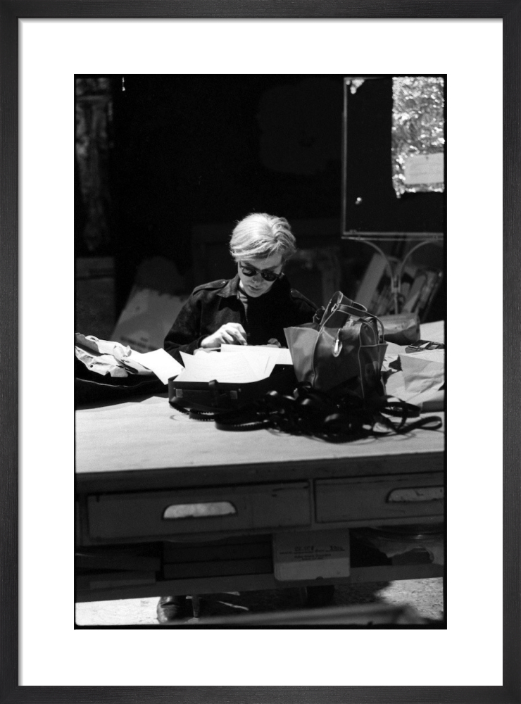 Andy at Typewriter, The Factory, NYC, circa 1965