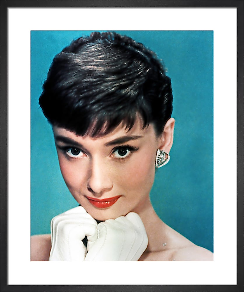 Audrey Hepburn Wearing A Purple Givenchy Dress by Henry Clarke