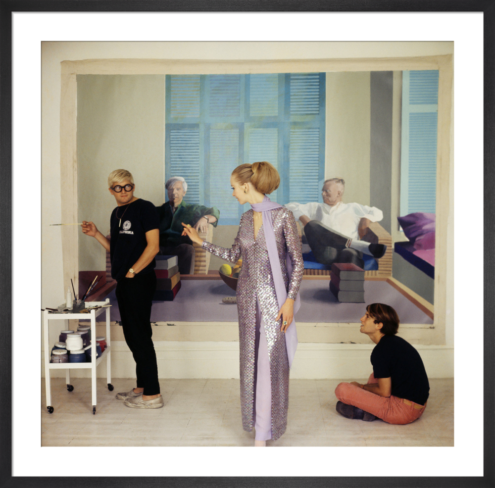 David Hockney, Maudie James & Peter Schlesinger, Vogue December 1968