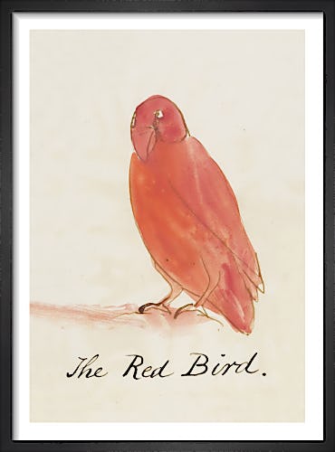The Red Bird by Edward Lear