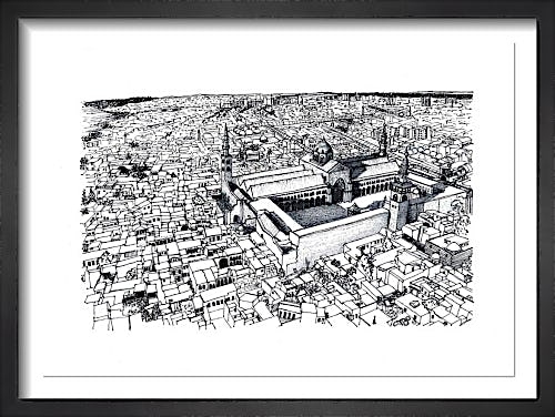Damascus fabric around the Great Umayyad Mosque (Signed) by Marwa al-Sabouni
