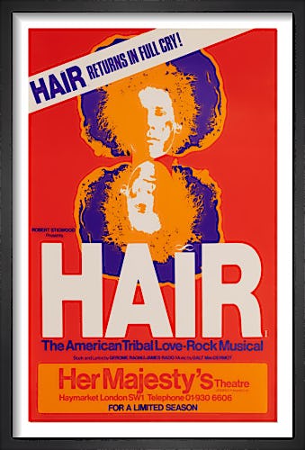 Hair by Rare Theatre Posters