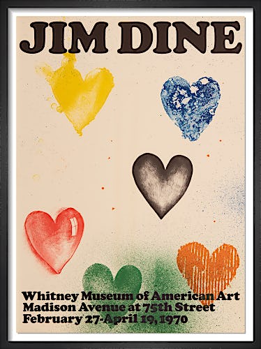 Whitney Museum, 1970 (Six Hearts) by Jim Dine