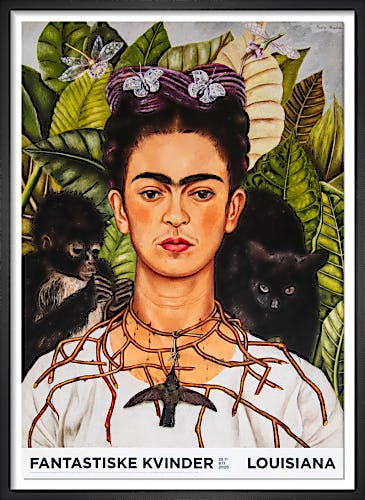 Self-portrait with thorn necklace and Hummingbird, 1940 by Frida Kahlo