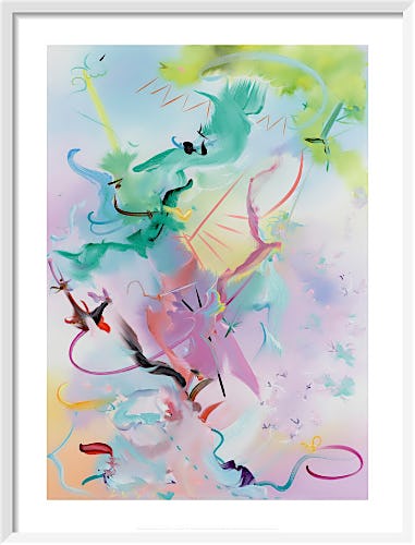 Many-coloured messenger seeks her fortune, 2017 by Fiona Rae