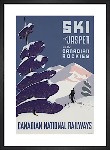 Ski at Jasper in the Canadian Rockies by Unknown artist