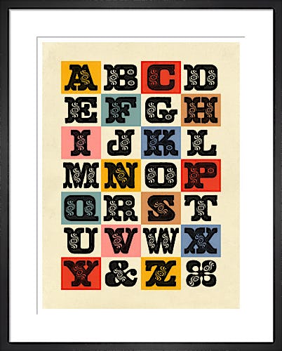 Tuscan Decorated Alphabet by Julia Trigg