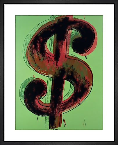 Dollar Sign, 1981 (green) by Andy Warhol