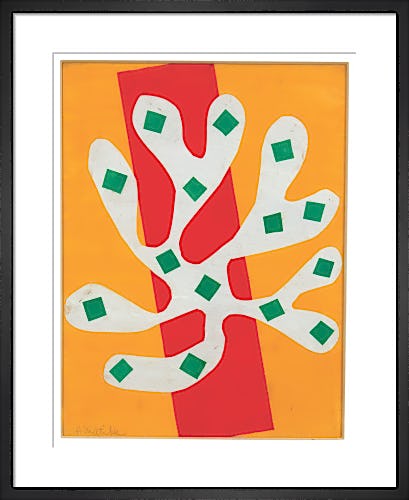 White Alga on Orange and Red, 1947 by Henri Matisse