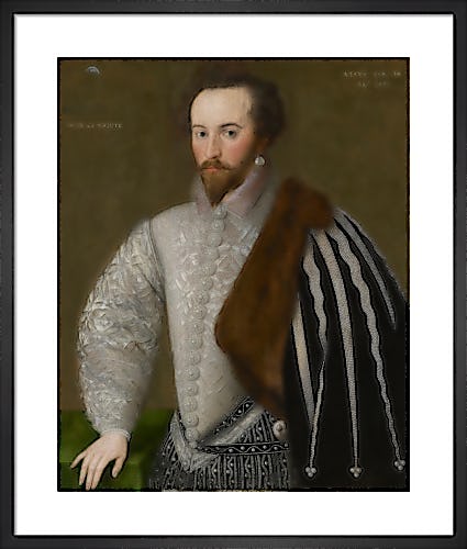 Sir Walter Ralegh (Raleigh), 1588 by Unknown English Artist