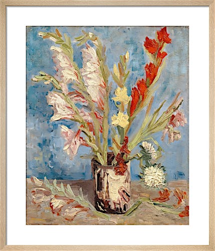 Vase with Gladioli and Chinese Asters, 1886 by Vincent Van Gogh
