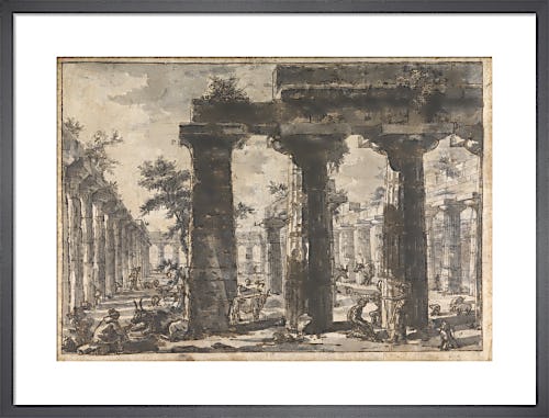 Paestum Italy Interior of the Basilica from the East by Giovanni Battista Piranesi